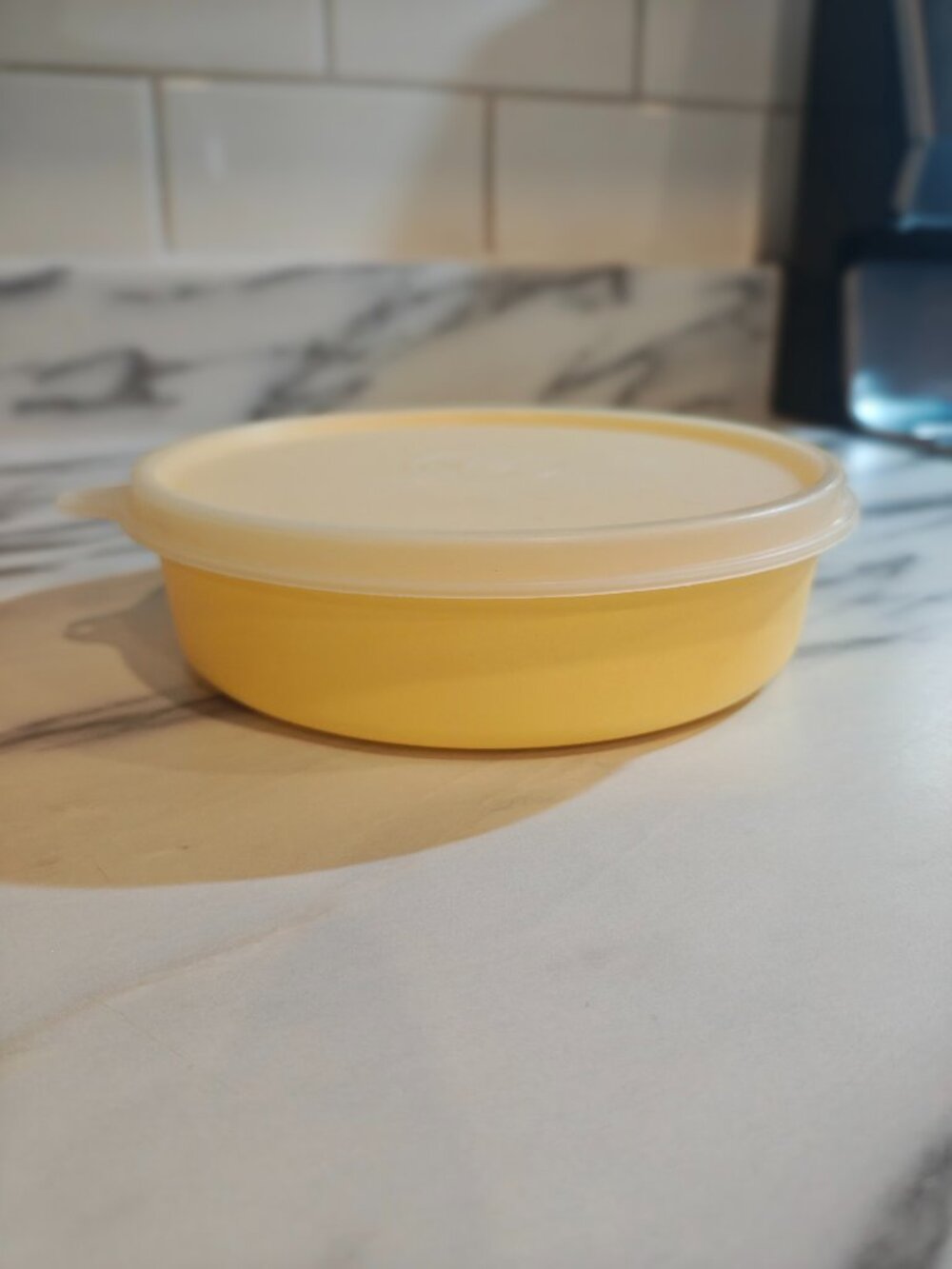 Vintage Tupperware Little Wonders Bowl 1551-4A Yellow Food Storage Container